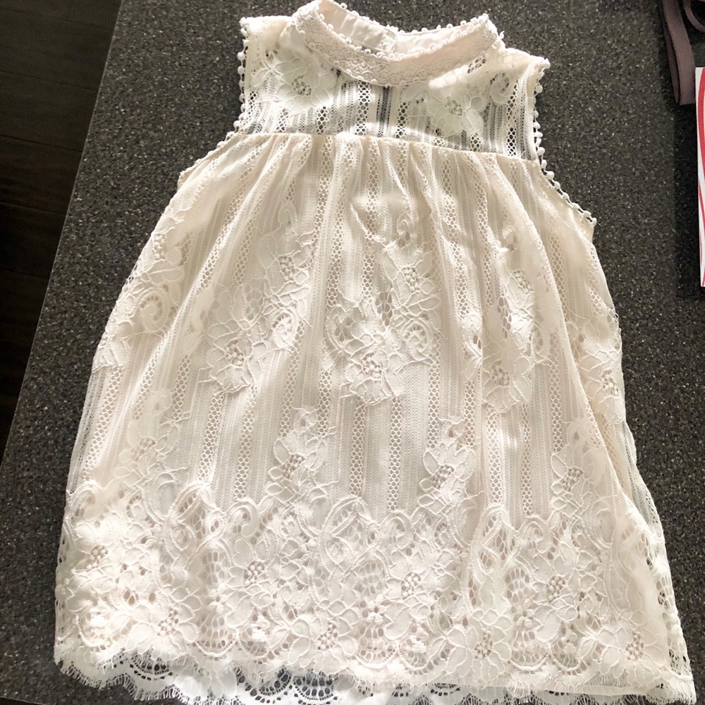 Cream lace top
